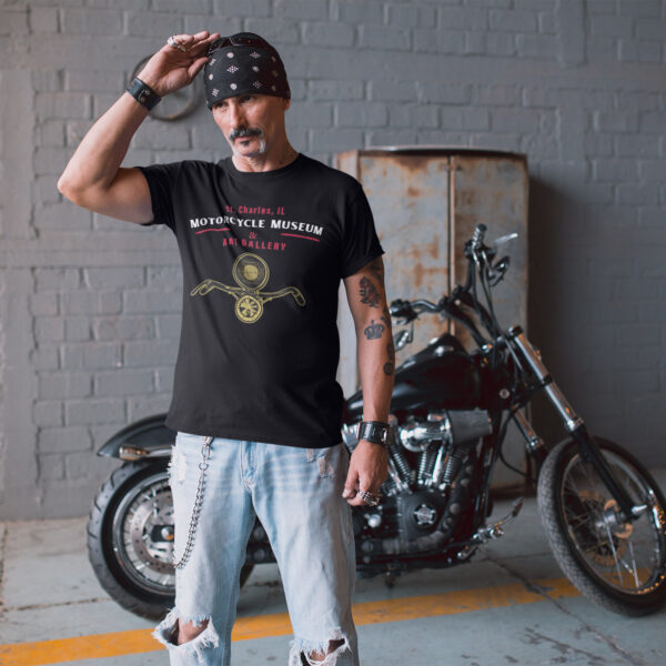 Museum Logo T-Shirt – Short Sleeve | ST. Charles Motorcycle Museum & Art Gallery - Image 2