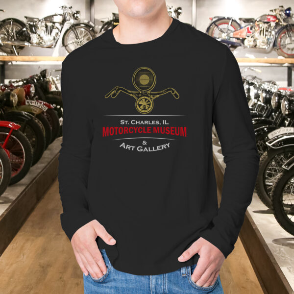 Museum Logo T-Shirt – Long Sleeve | ST. Charles Motorcycle Museum & Art Gallery - Image 2